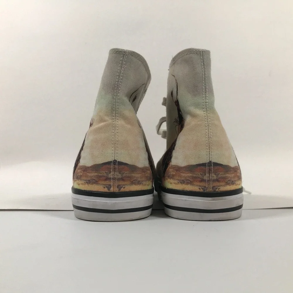 Rodeo Cowboy Scenic Canvas High Top Lace-Up Shoes M/W US 10 UK 8/8 EU 42/41